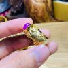 nhẫn hai con hổ vàng 18k đính ruby