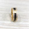 nhẫn lông voi 3 đường lông vàng 18k