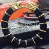 vòng tay lông voi vàng 18k khảm đầu rồng 3D