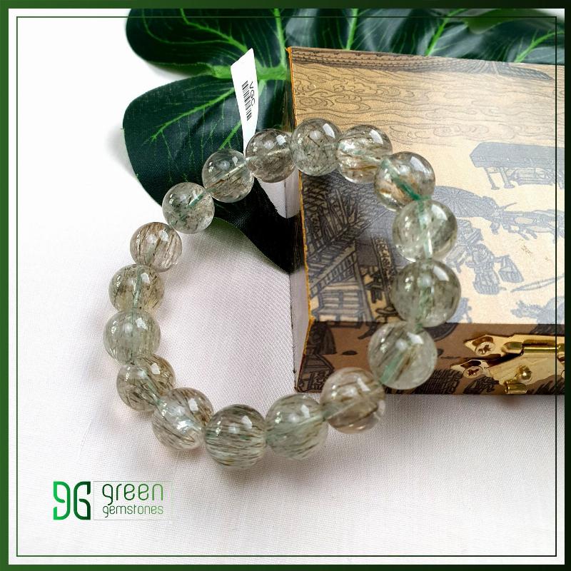 Vòng Tay 17 Hạt Đá Thạch Anh Tự Nhiên