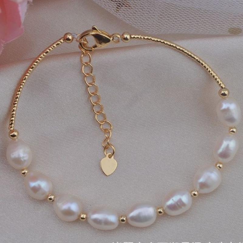 Vòng tay 18 hạt ngọc trai sang trọng và tinh tế