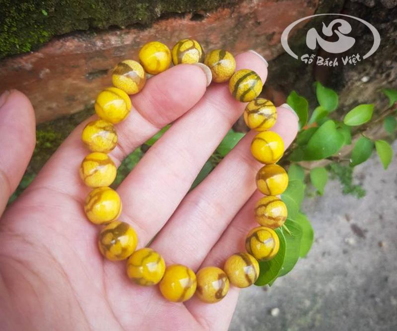 Vòng tay 19 hạt mệnh Kim vàng trắng sang trọng và tinh tế