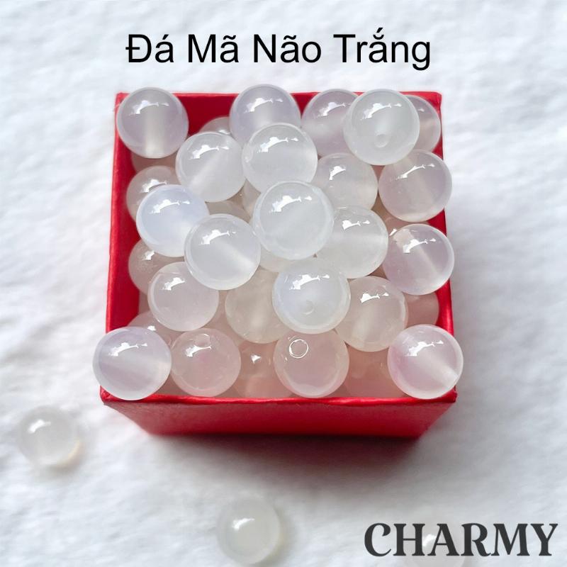 Vòng tay mệnh Kim đá mã não trắng giúp cân bằng năng lượng