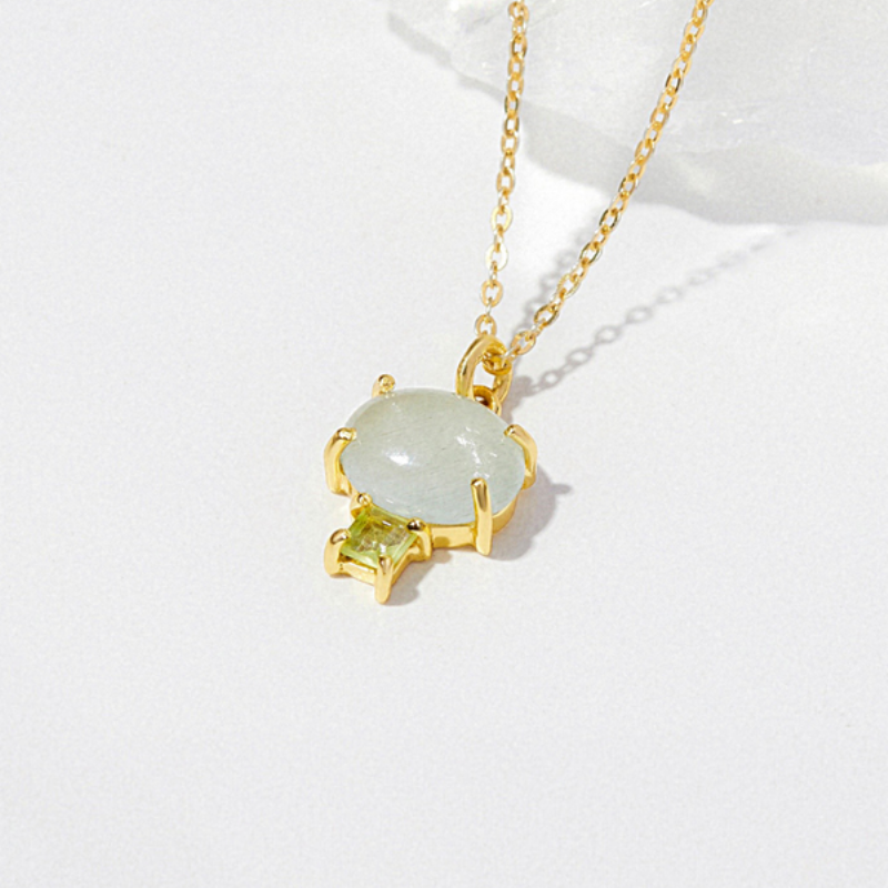 Mặt dây chuyền đá ngọc hải lam tự nhiên