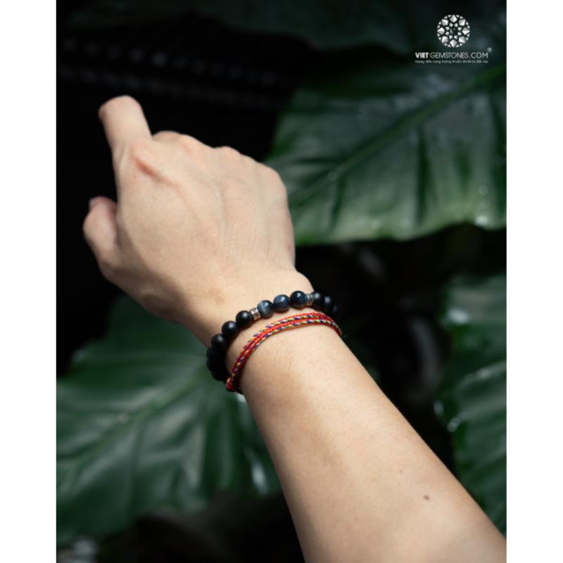 Nhẫn bạc phong thủy kết hợp đá mắt hổ thu hút tài lộc