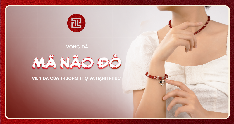Vòng cổ đá mã não đỏ mang lại may mắn
