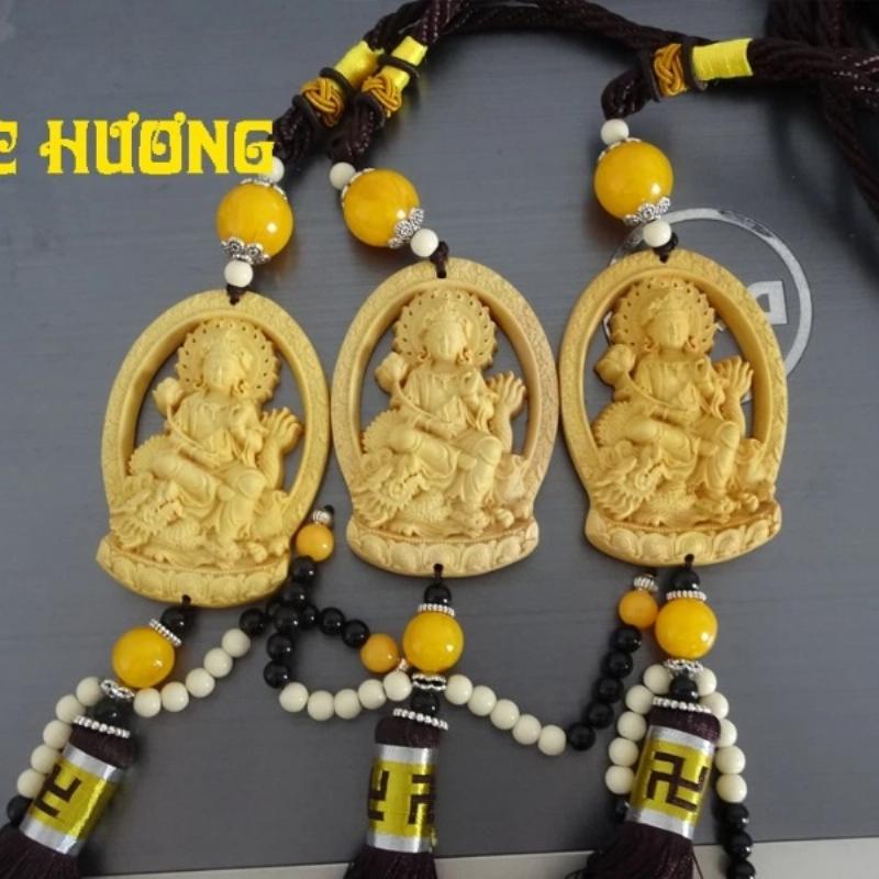 Vòng trầm hương kết hợp mặt Phật Quan Âm, mang lại bình an và may mắn