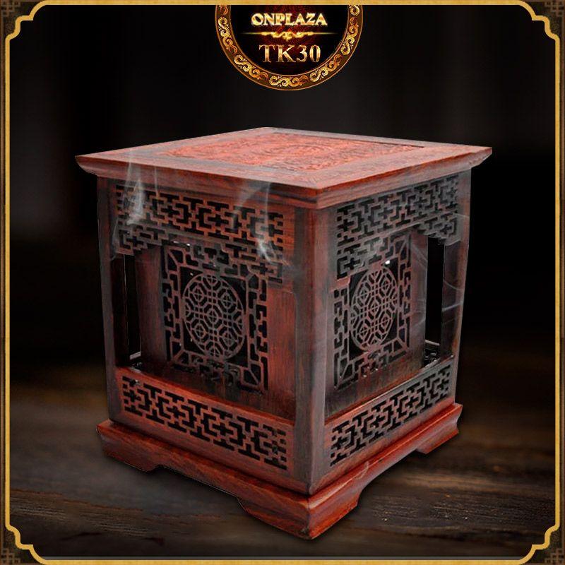 Hộp đựng trầm hương gỗ mun cao cấp chạm khắc tinh xảo