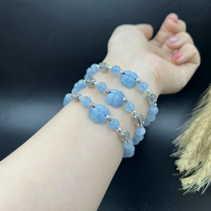 Vòng tay đá Aquamarine mệnh Thủy mang lại may mắn