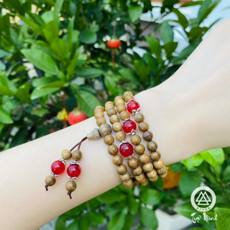 Vòng Tay Trầm Hương Nữ Doanh Nhân Mix Đá Phong Thủy